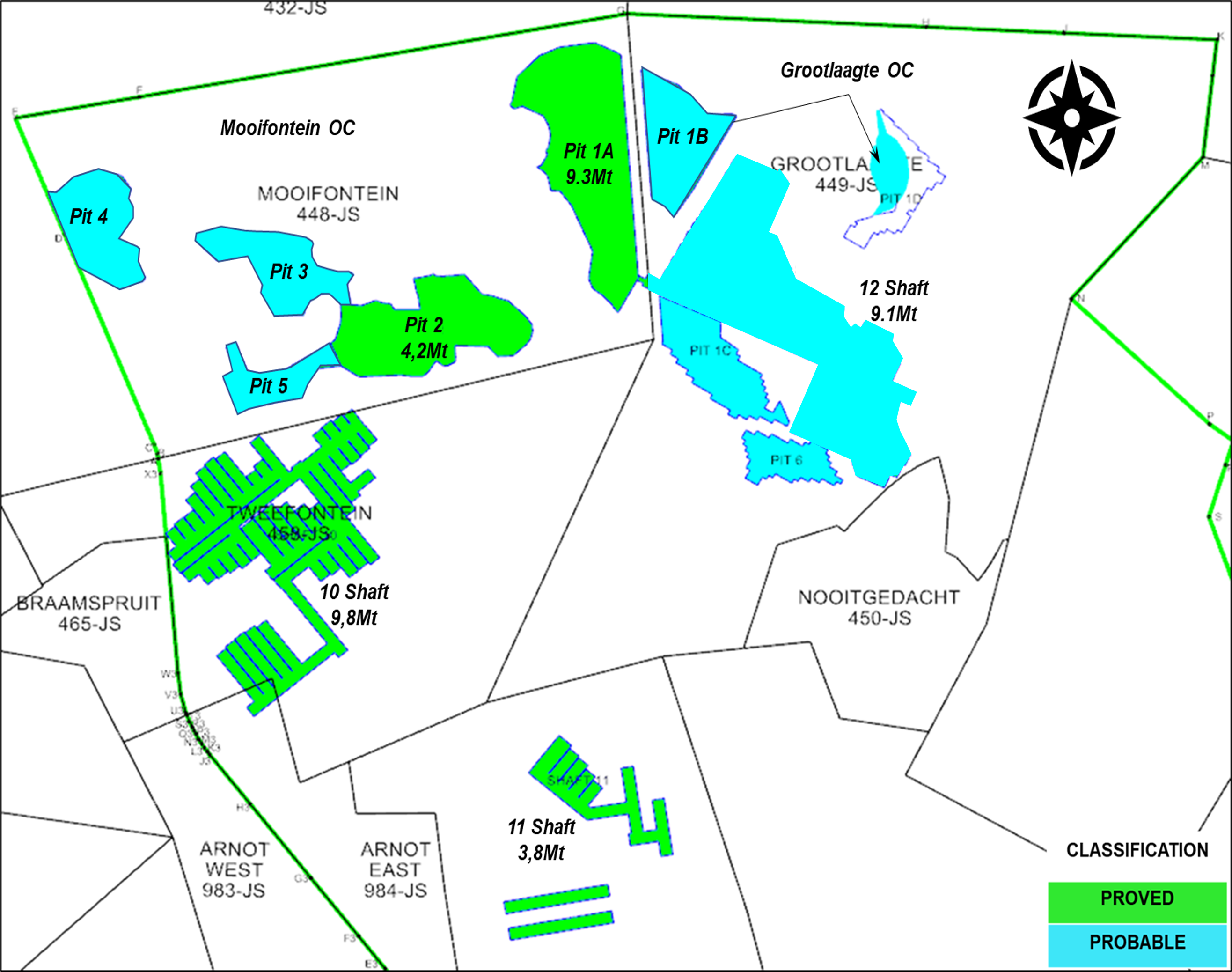 Arnot Colliery operational map - Mpumalanga mining area - full view